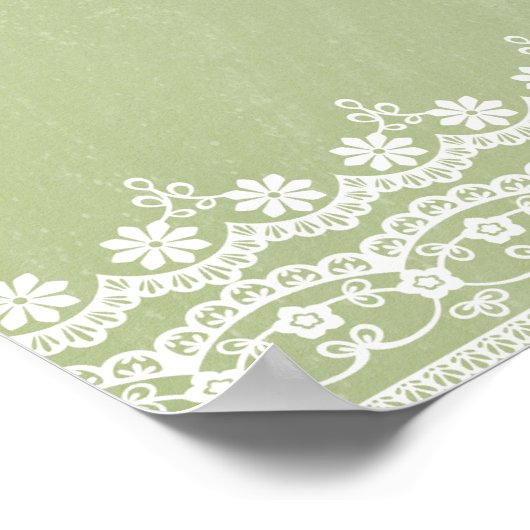 Macarons in Parijs en Lace Poster (Hoek)