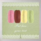 Macarons in Parijs en Lace Poster (Voorkant)