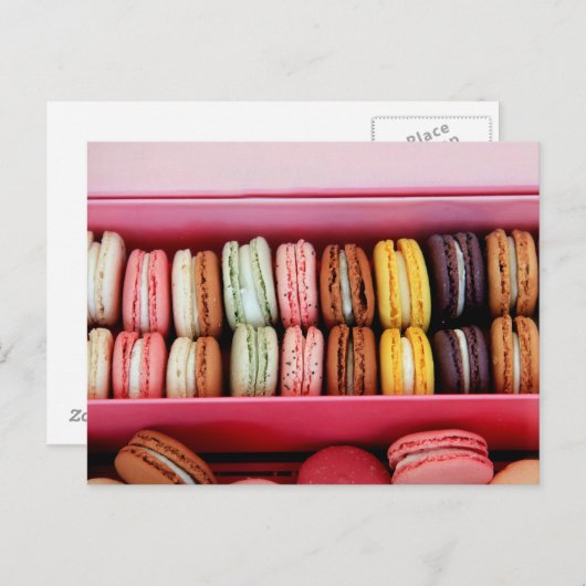 Macarons in verschillende kleuren briefkaart (Voorkant / Achterkant)