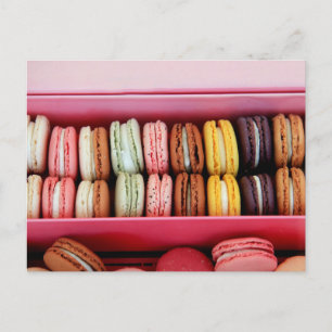 Macarons in verschillende kleuren briefkaart