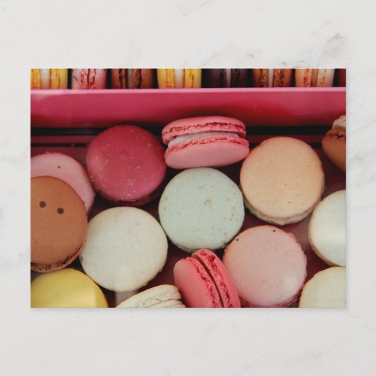 Macarons in verschillende kleuren briefkaart (Voorkant)