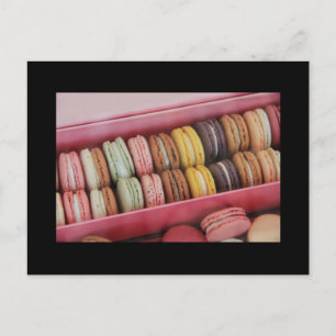 Macarons in verschillende kleuren briefkaart