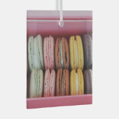 Macarons in verschillende kleuren glas ornament (Voorkant Rechts)