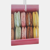 Macarons in verschillende kleuren glas ornament (Voorkant Rechts)