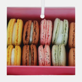 Macarons in verschillende kleuren glas ornament (Achterkant)