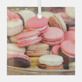 Macarons in verschillende kleuren glas ornament (Voorkant)