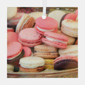 Macarons in verschillende kleuren glas ornament (Achterkant)