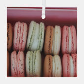 Macarons in verschillende kleuren glas ornament (Achterkant)