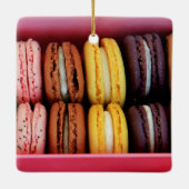 Macarons in verschillende kleuren keramisch ornament (Achterkant)