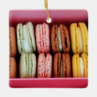 Macarons in verschillende kleuren keramisch ornament