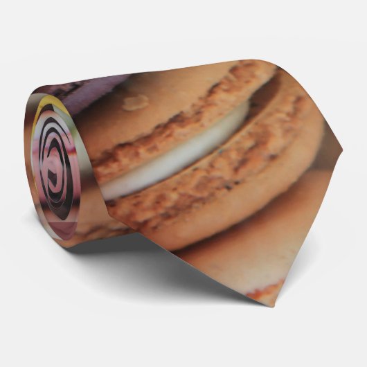 Macarons in verschillende kleuren stropdas (Opgerold)