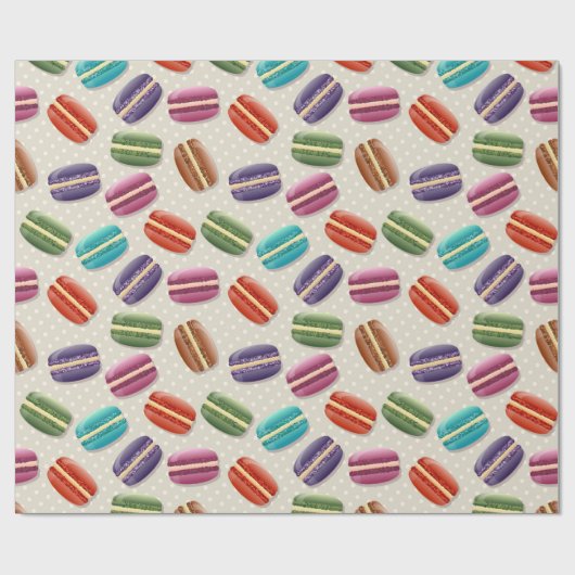 macarons-inpakpapier cadeaupapier (Vlak)