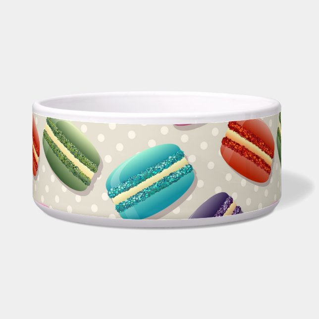 macarons kattenvoer kom (Voorkant)