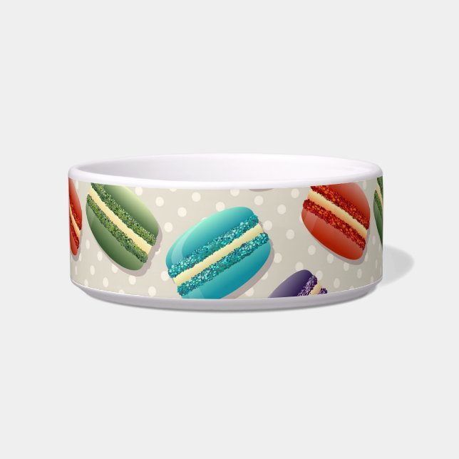 macarons kattenvoer kom (Voorkant)