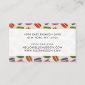 Macarons, koekjes, dessert, koekjeswinkel, banketb visitekaartje (Achterkant)