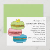 Macarons Macaroon Cookies Verjaardag Tea Party Kaart (Voorkant / Achterkant)