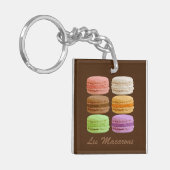 Macarons, meerkleurige pastels sleutelhanger (Voorkant Links)