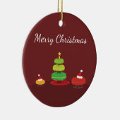 Macarons Merry Kerstmis Keramisch Ornament (Rechts)
