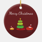 Macarons Merry Kerstmis Keramisch Ornament (Achterkant)