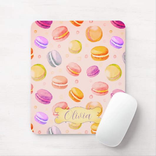 Macarons Mousepad gepersonaliseerd Muismat (Met muis)