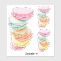 Macarons op maat gesneden Stickers