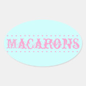Macarons Ovale Dessert Tafel Sticker (Voorkant)