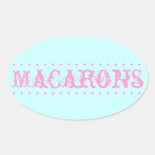 Macarons Ovale Dessert Tafel Sticker