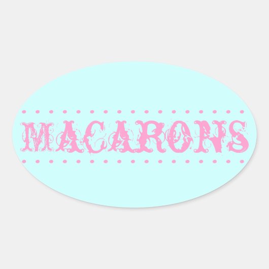 Macarons Ovale Dessert Tafel Sticker (Voorkant)
