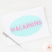 Macarons Ovale Dessert Tafel Sticker (Envelop)