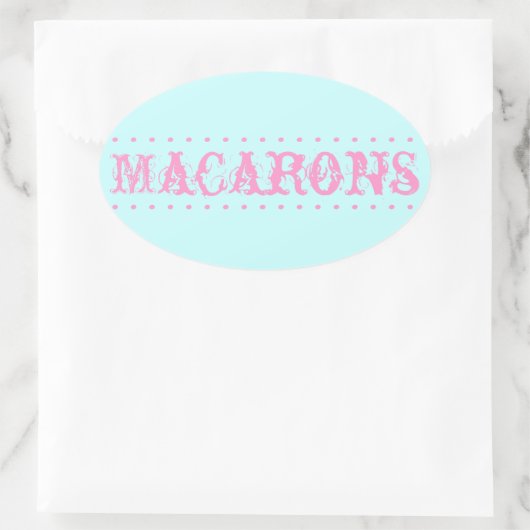 Macarons Ovale Dessert Tafel Sticker (Tas)