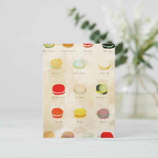 Macarons Paris Pastry Rupydetequila Briefkaart (Staand voorkant)