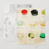Macarons Paris Pastry Rupydetequila Briefkaart (Voorkant / Achterkant)