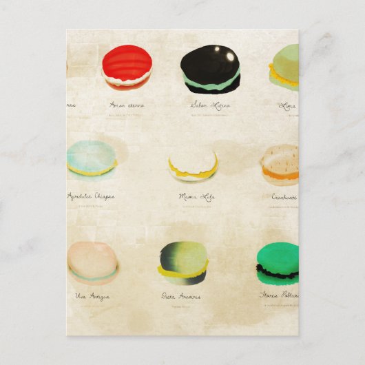 Macarons Paris Pastry Rupydetequila Briefkaart (Voorkant)