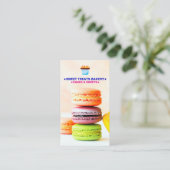 Macarons Pastry Chef | Macaroons Bakery Logo  Visitekaartje (Staand voorkant)