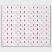 Macarons Pink Bow Coquette Verjaardag Vrijgezellen Cadeaupapier (Vlak)