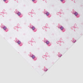 Macarons Pink Bow Coquette Verjaardag Vrijgezellen Tissuepapier (Detail)