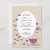 Macarons & Pink Crystal Punch Set Vrijgezellenfees Kaart (Voorkant)