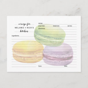 Macarons recept kaarten, geweldig vrijgezellenfees briefkaart