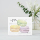Macarons receptenkaarten, geweldig vrijgezellenfee briefkaart (Staand voorkant)