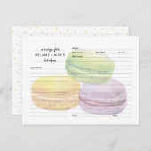 Macarons receptenkaarten, geweldig vrijgezellenfee briefkaart (Voorkant / Achterkant)
