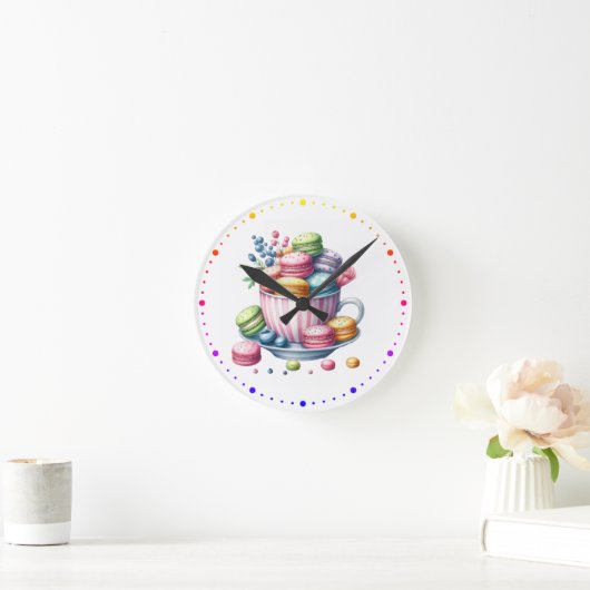 Macarons Reloj de pared Ronde Klok (Huis)