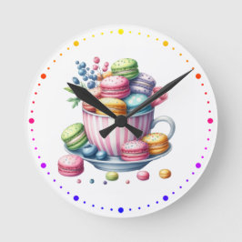 Macarons Reloj de pared Ronde Klok