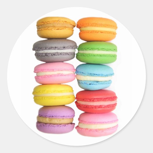 Macarons Ronde Sticker (Voorkant)