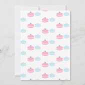 Macarons Roze Blauw Geslacht Hij of zij Kaart (Achterkant)