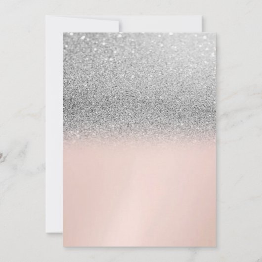 Macarons Silver Glitter Bokeh Sweet 16 Party Kaart (Achterkant)