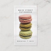 Macarons Stack Patisserie Bakkerij Chef Visitekaartje (Voorkant)