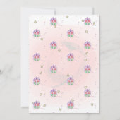 Macarons, sterren Het is een meisje Baby shower Kaart (Achterkant)