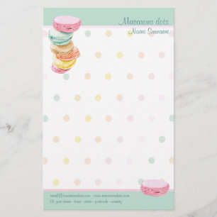 Macarons stip Stationery Briefpapier