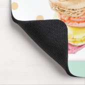 Macarons stippen Mousepad Muismat (Hoek)