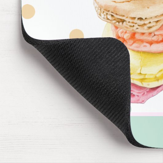 Macarons stippen Mousepad Muismat (Hoek)